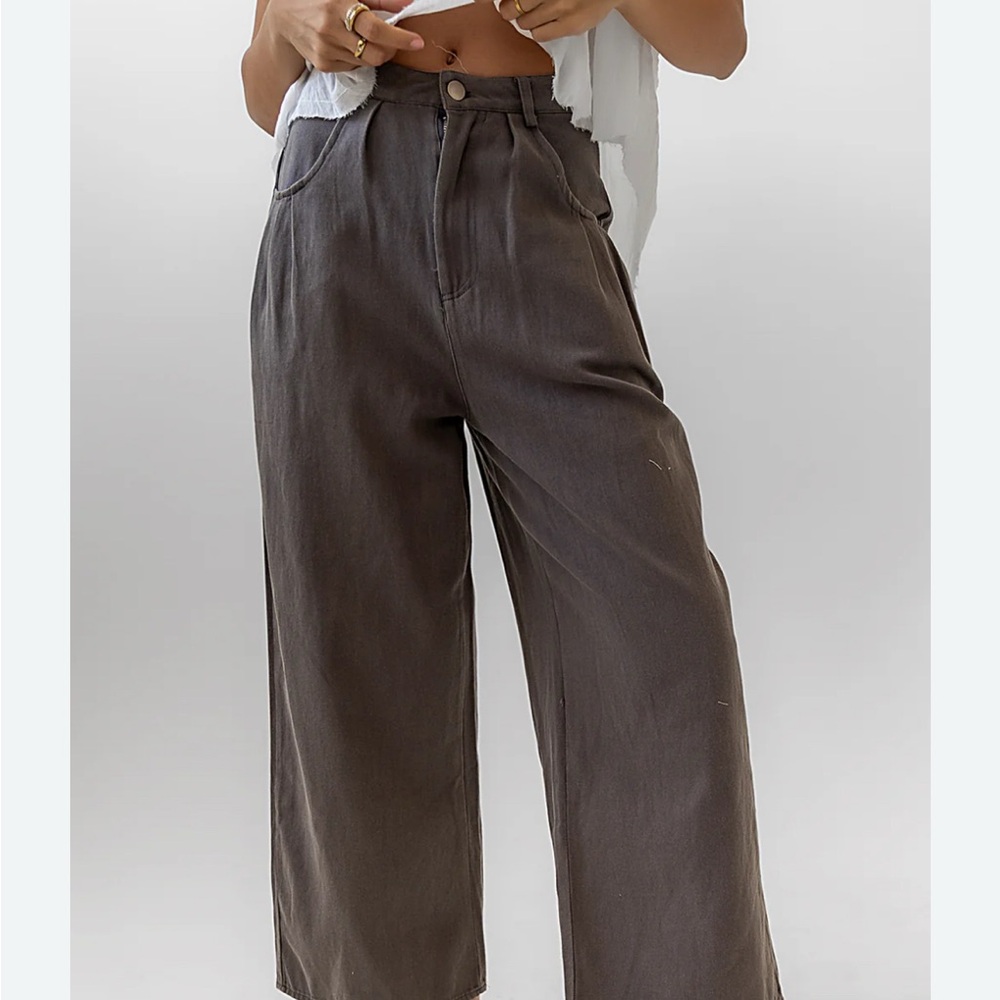 Bohme Charcoal Wide-Leg Pants